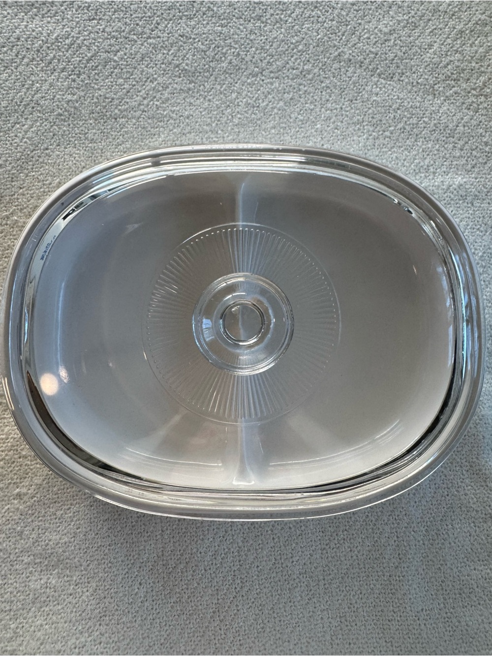 CorningWare French White Divided Casserole Dish F-6-B with Pyrex Lid Divided